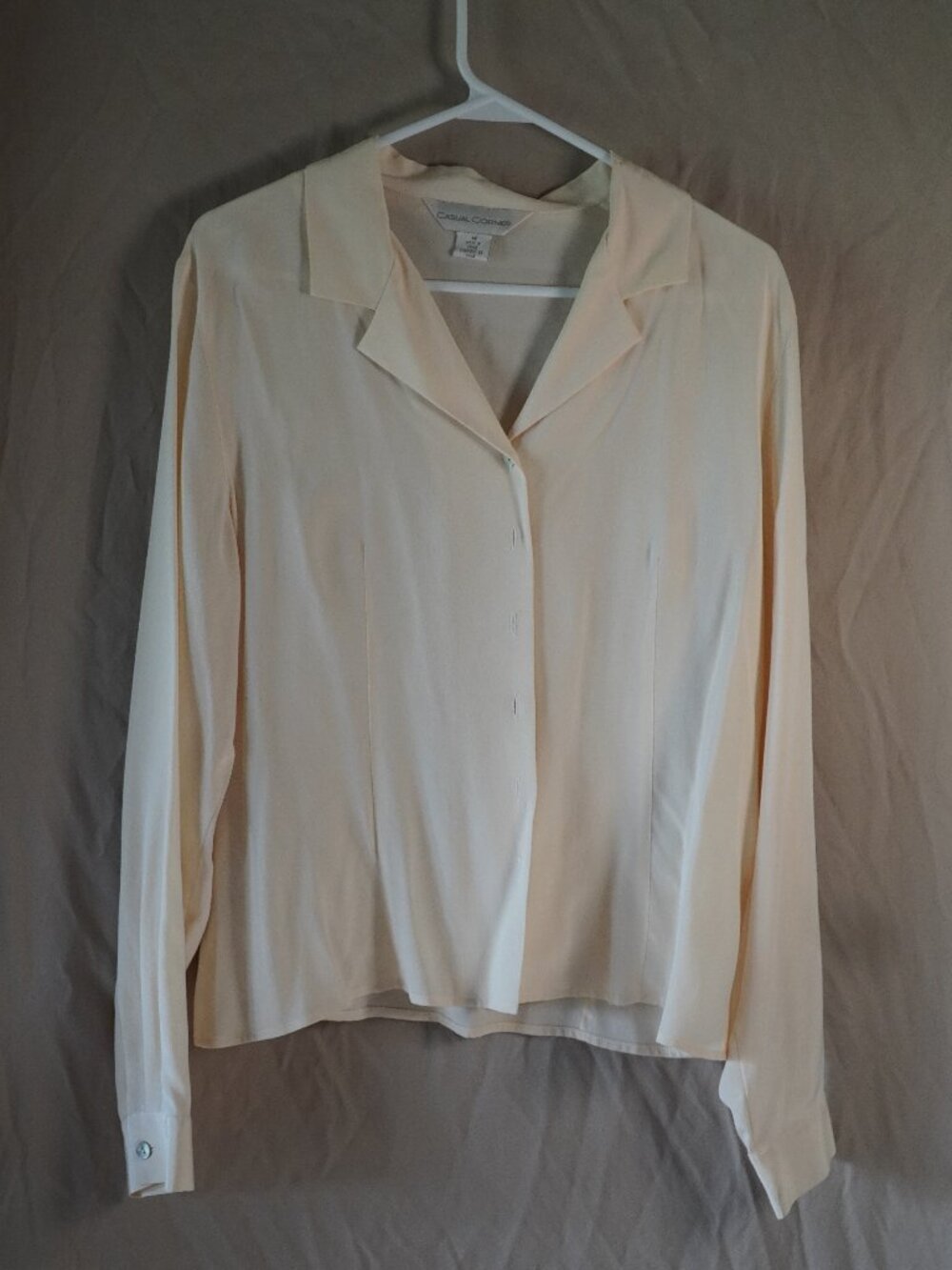 Vintage Casual Corner cream silk blouse